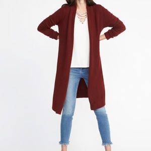Maroon, Long Cardigan